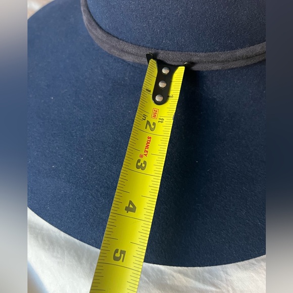 Hermes blue extra wide brim rope hat 100% rabbit hair felt 58CM - Picture 9 of 17